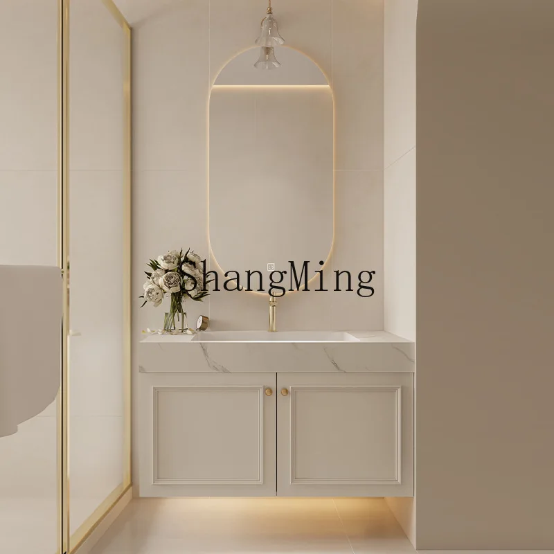 

FG bathroom cabinet toilet slate washbasin cabinet combination smart mirror paint bathroom