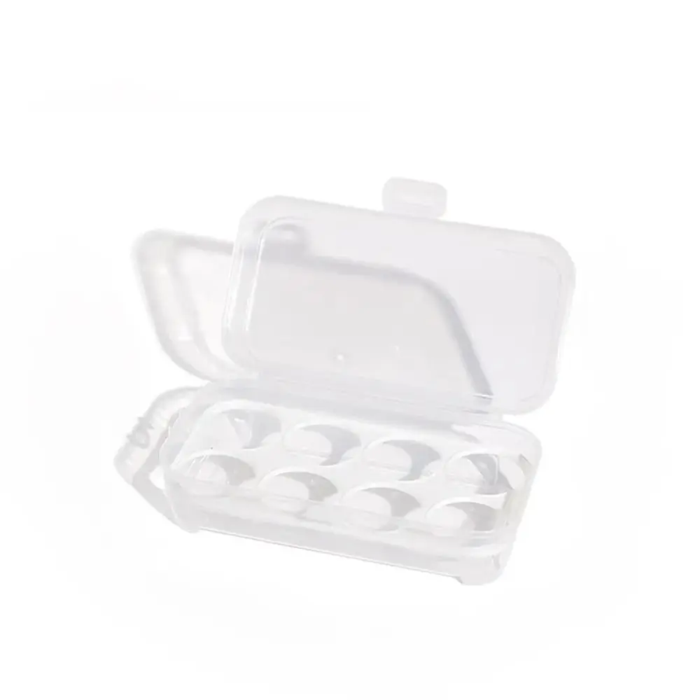 High Quality 3/4/8 Grids Egg Box Container Kitchen Tools Egg Holder Transparent Anti-fall Kitchen Organizer For Outdoor Camping