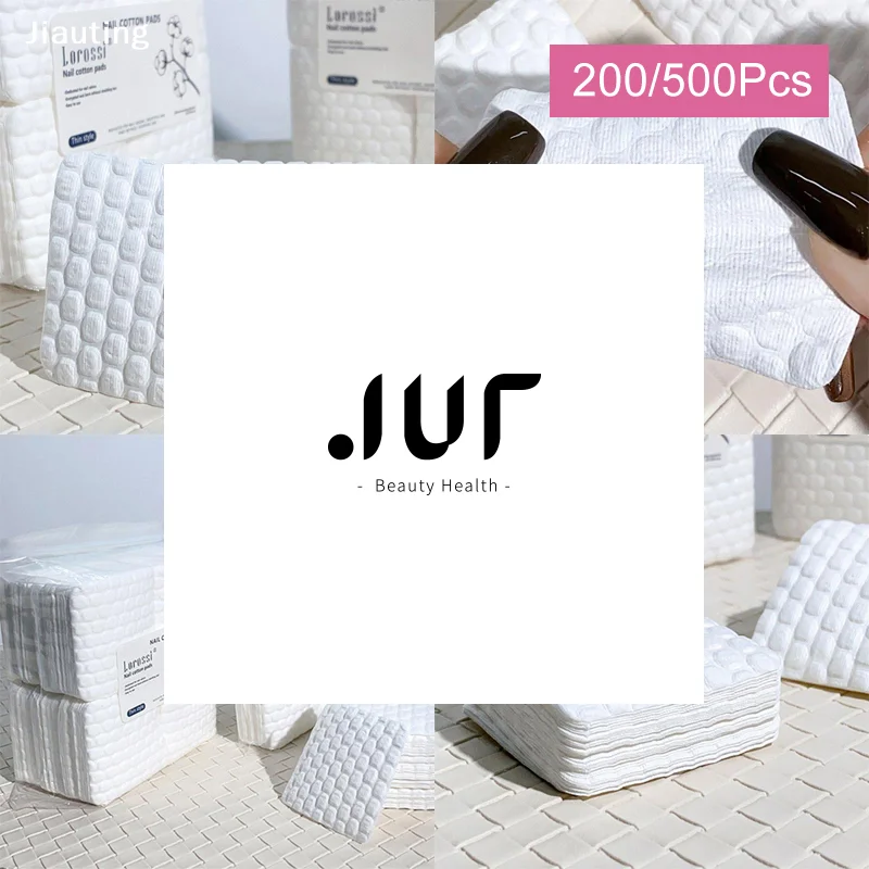 Narzędzie 200/500 szt. Waciki do paznokci, płatki do usuwania lakieru, żelu, czyszczenia, serwetki do manicure, bezpyłowe chusteczki, papierowe płatki czyszczące, do lakieru.