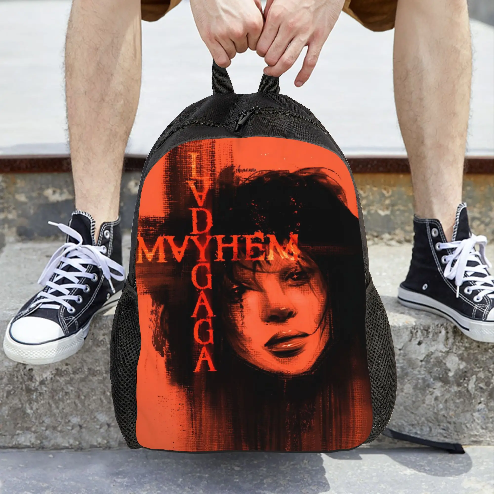 

Женский рюкзак Lady Gaga Mayhem, повседневная детская школьная сумка, рюкзак для ноутбука, дорожная сумка через плечо для мальчиков и девочек