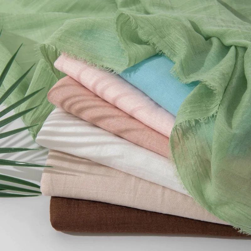 Sciarpe in cotone e lino Sciarpe da donna in tinta unita Scialli caldi, semplici sciarpe in stile retrò con bordi con frange