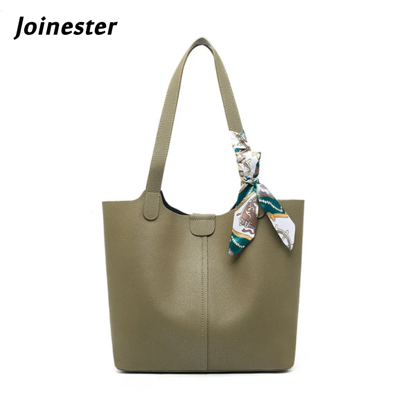

Women Genuine Leather Pure Color Shoulder Bag Ladies Casual Versatile Tote Large Capacity Classic Commuting Bags