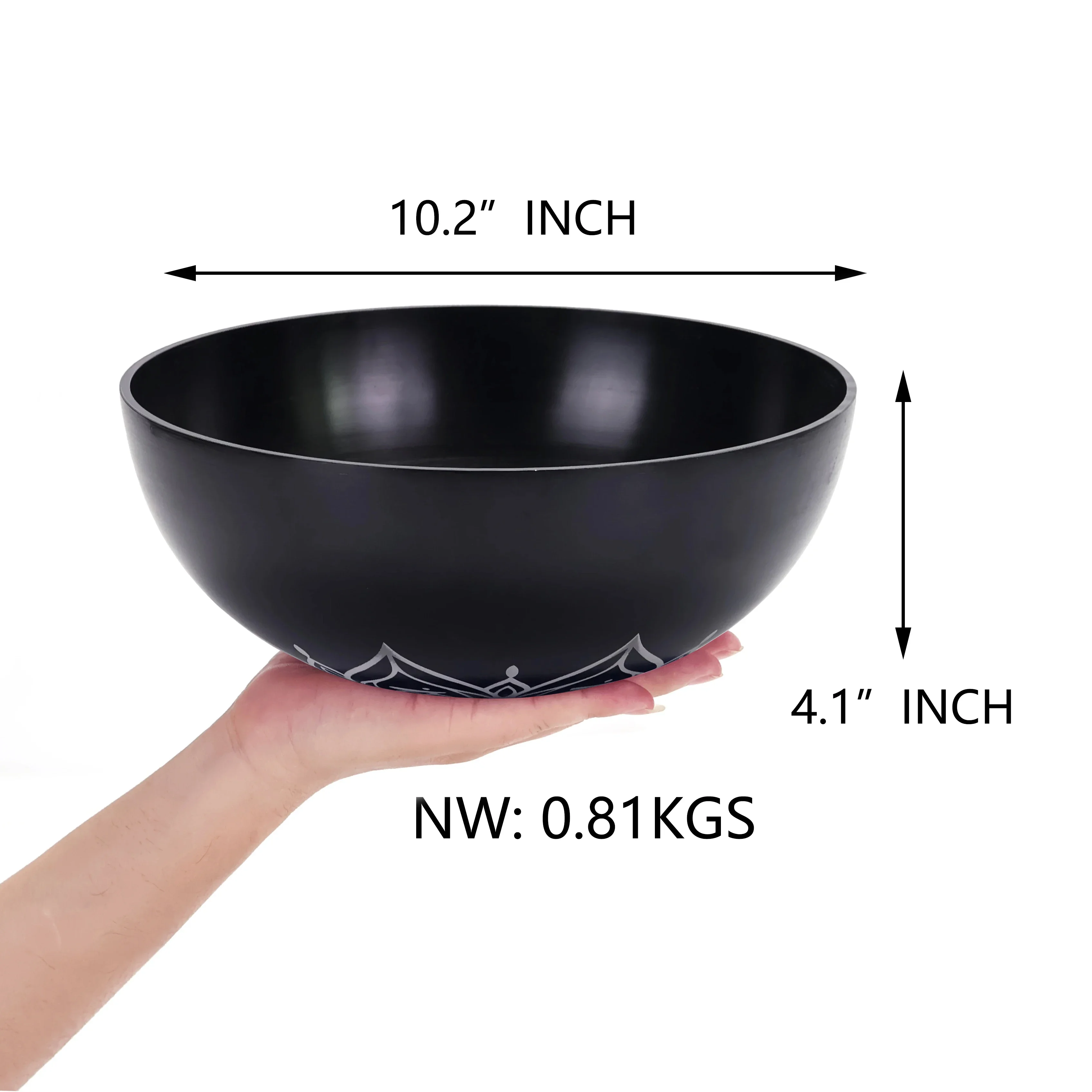 Singing Bowls Tuned 216 HZ A3 Note, 10.2 Inch of Schumann Frequency Therapy for Sound Healing Bath Ideal for Meditation Yoga