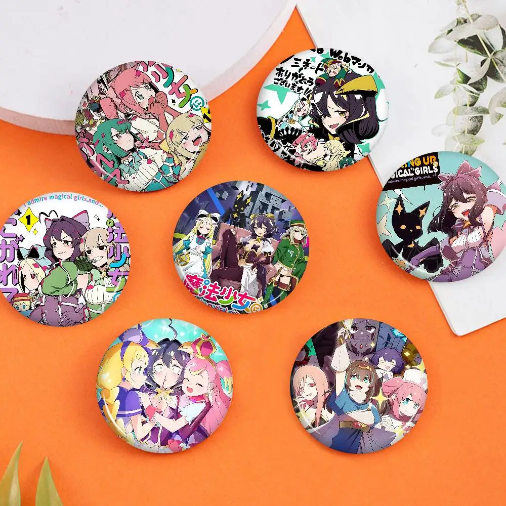 Popular GL Anime Gushing Over Magical Girls 58mm Animals Funny Brooches Badge Backpack Clothes Gift Accessory