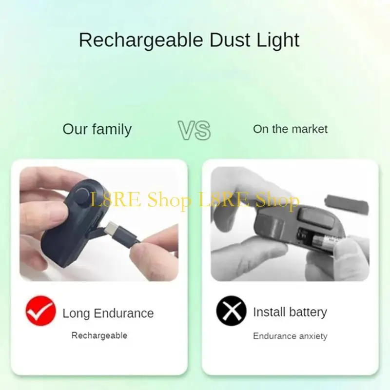 L8RE Rechargeable Dust Detection Lamp Plastic Material Suitable for Vacuum Cleaners