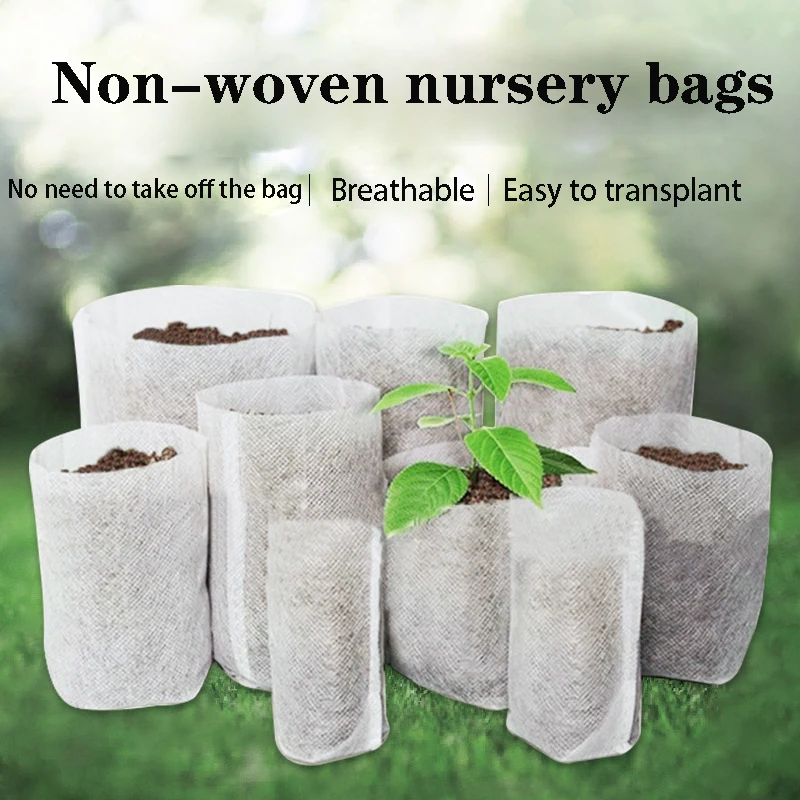 Non Woven Fabric Seedling Bag Degradable Seedling Planting Bag Defloration Planting Bag Garden Seedling Seedling Bag Small