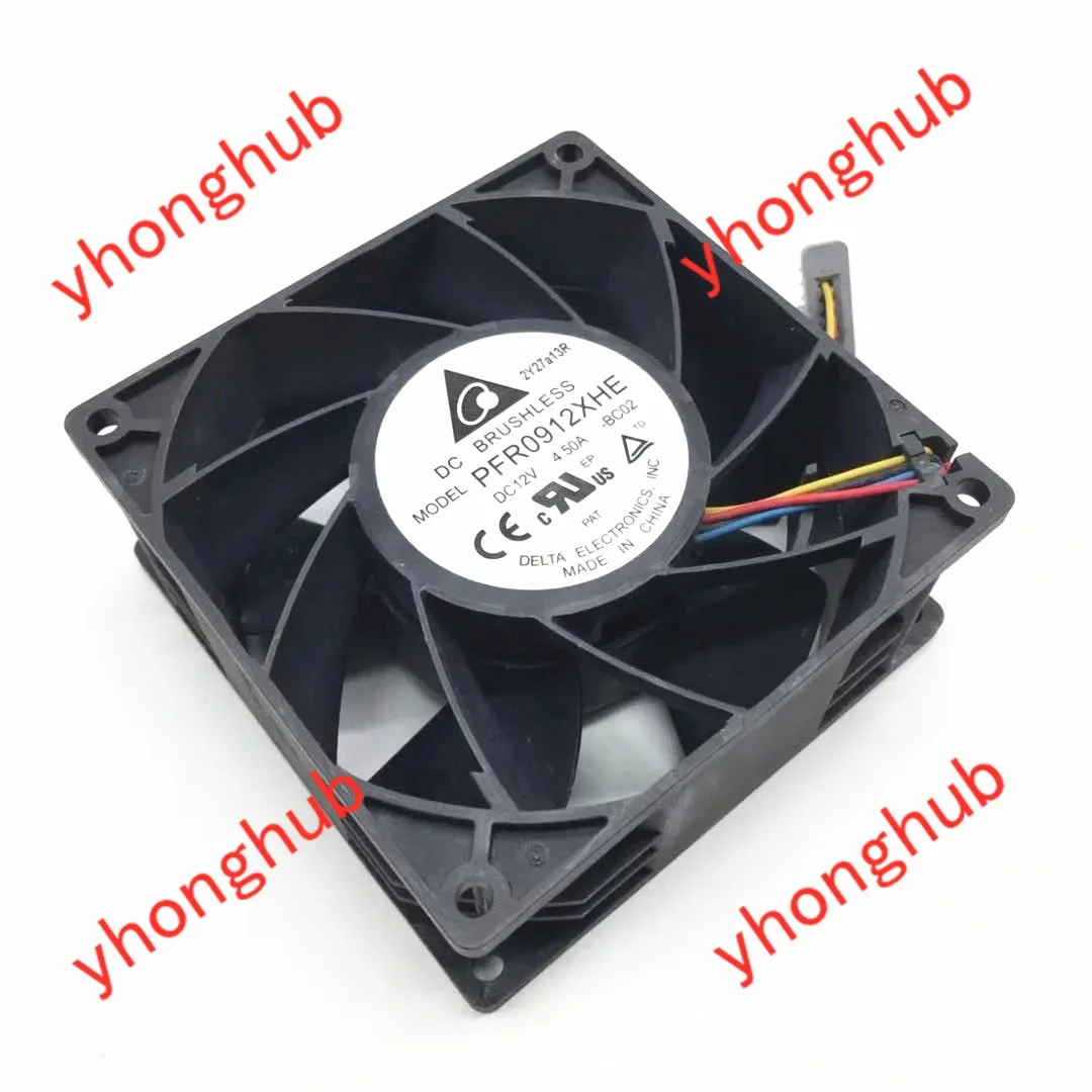 

Delta Electronics PFR0912XHE BC02 DC 12V 4.50A 90x90x38mm Server Cooling Fan