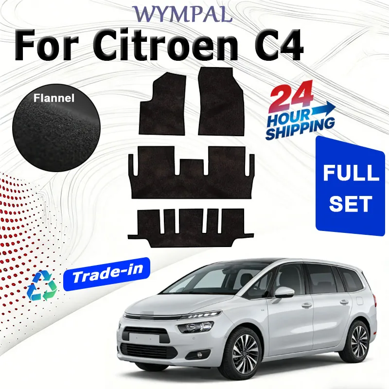 

Нейлоновые замшевые коврики для Citroen C4 Picasso Grand C4 SpaceTourer 7-местный 2014~2022, автомобильные коврики-накладки на пол, покрытия для салона, автоковрики