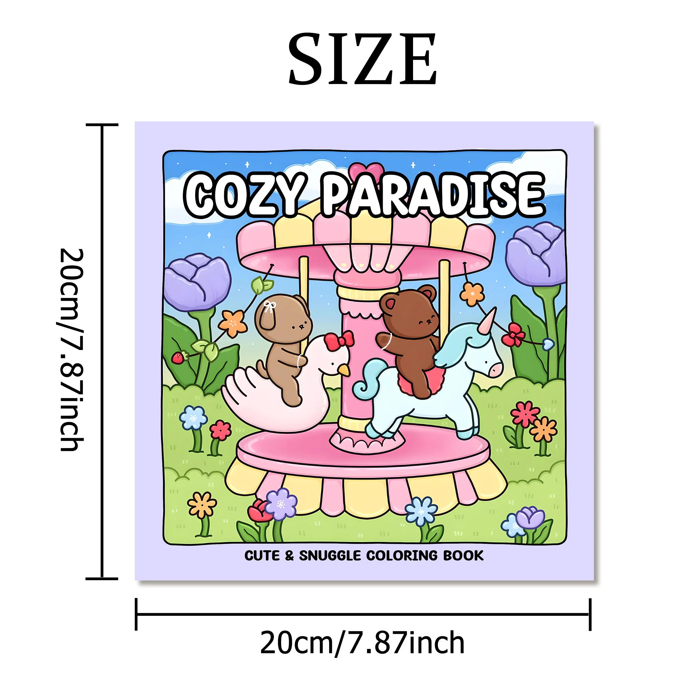 COZY PARADISE Bold-easy Patterns Coloring Book for Adults Cute Drawing Book Perfect Gift for Party and Birthday