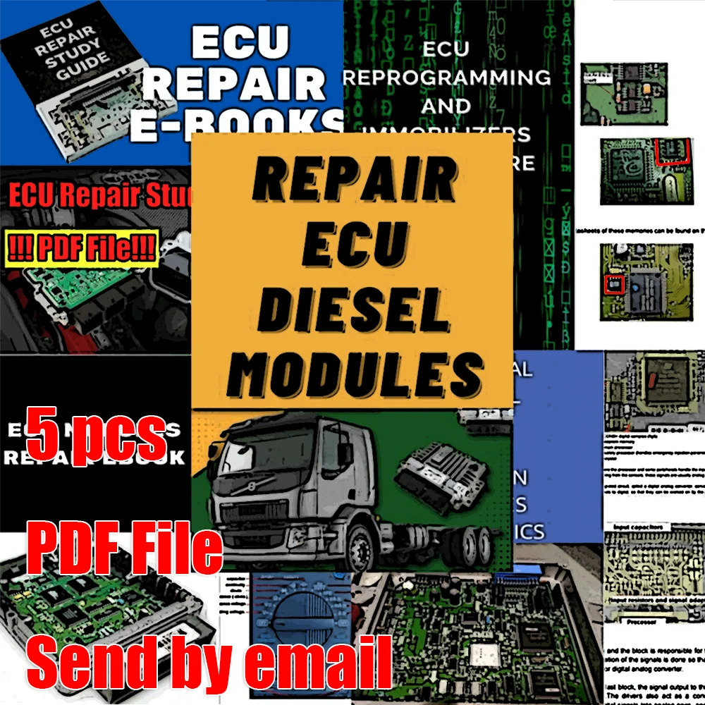 ECU إصلاح الكتب الإلكترونية مجموعة كاملة دليل الدراسة PDF ملف 5 قطعة وحدات ECU إعادة برمجة دورة لورشة عمل سيارة شاحنة مساعد تشخيصي #1