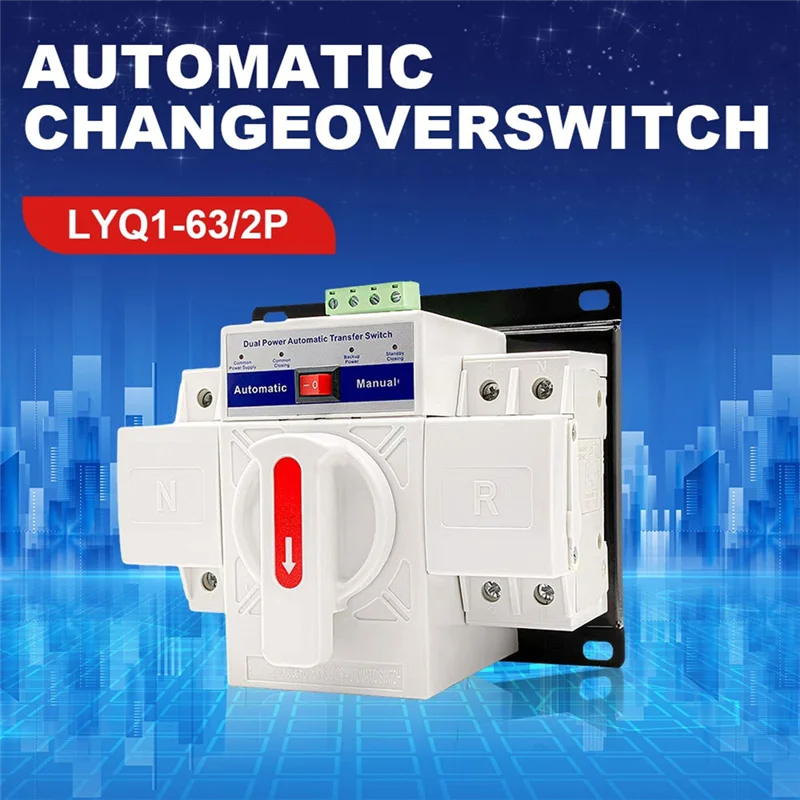 Transfer Switch Safe And Reliable 2P AC220V Micro-Type Updated Version Circuit Breaker Dual Power Automatic Auto