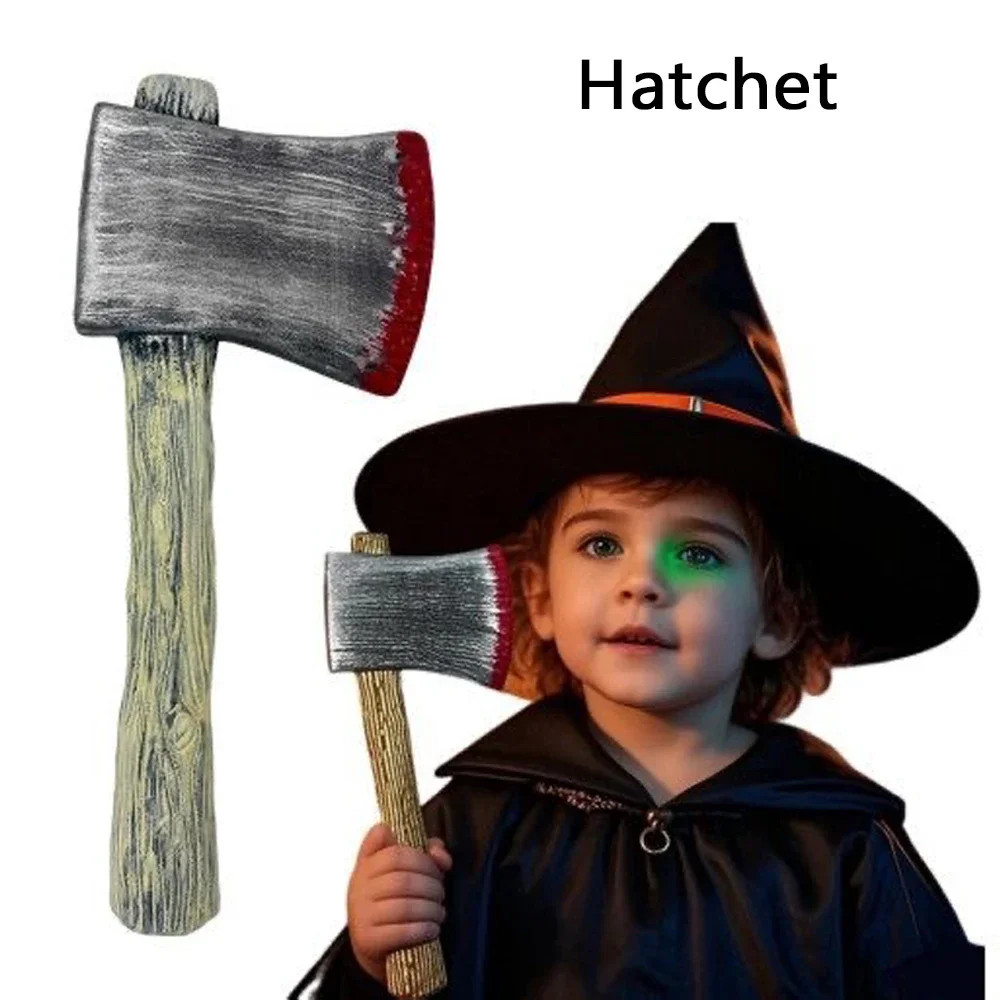 

Реалистичный топор из фильма ужасов, пластиковый костюм с оружием на Хэллоуин, аксессуар для косплея, инструмент-убийца, украшение для вечеринки, страшный трюк
