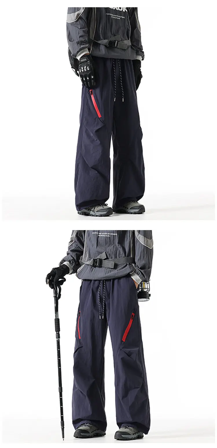 2026 Neue Unisex Winddichte & Wasserdichte Outdoor-Wanderhose mit Seitenreißverschluss-Design Wasserabweisende Winddichte Techwear-Hose – Detail 14