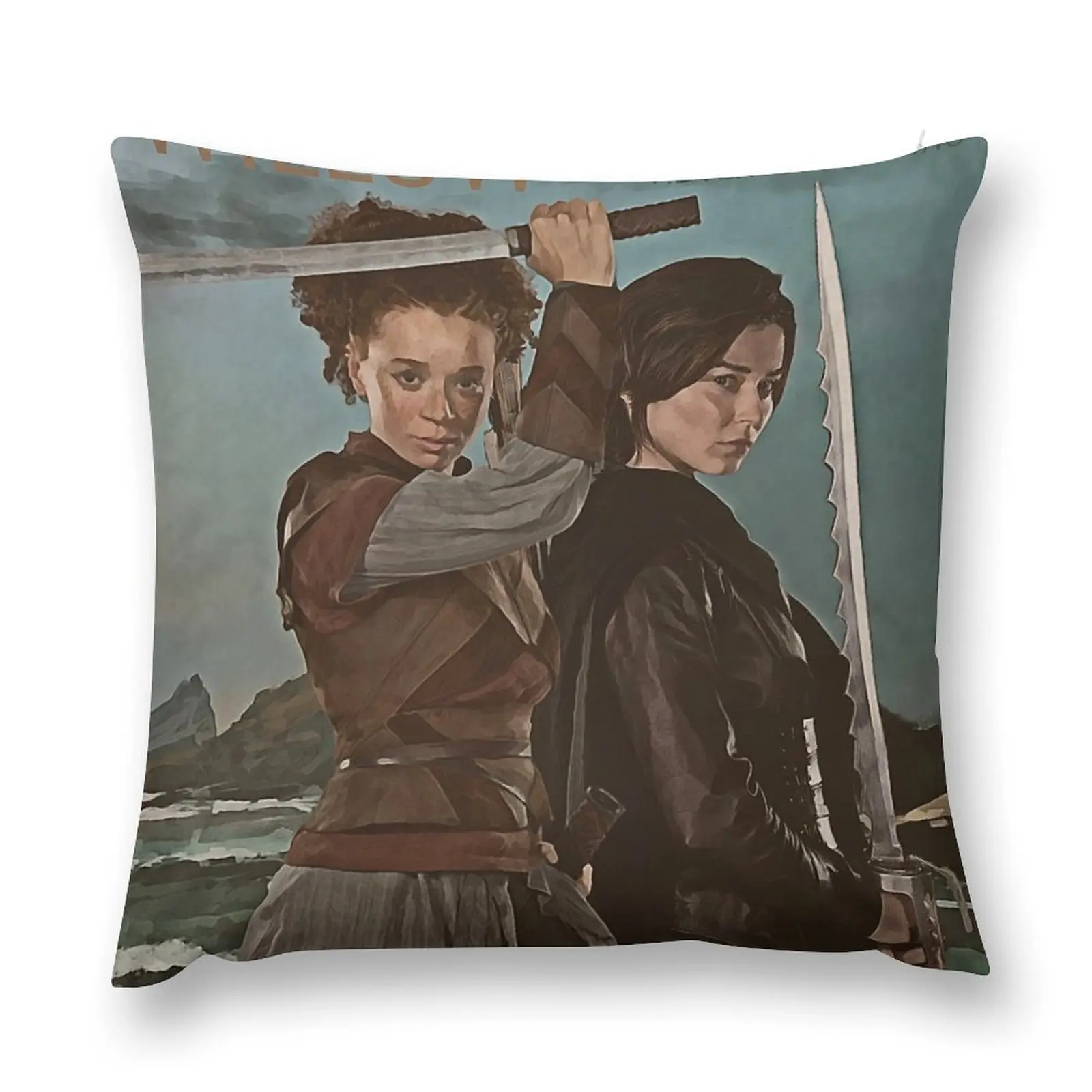 Kit and Jade - Beyond The Shattered Sea Throw Pillow Decorative Sofa Cushions Pillow Decor pillow