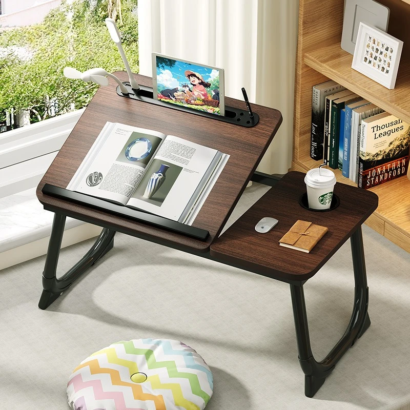 مكتب صغير قابل للطي خمس سرعات تعديل رفع طاولة الدراسة غرفة نوم السرير طاولة حاسوب متعددة الوظائف منفذ USB