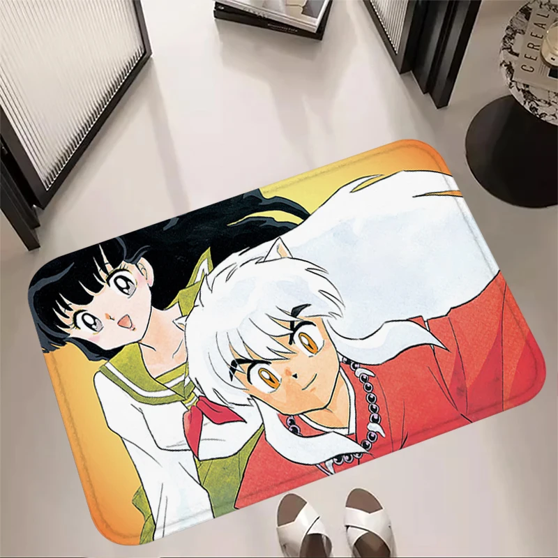 Children Cartpet Living Room Inuyasha Rugs Foot Carpets Entrance Doormat Kawaii Rug Floor Mats Non-slip Mat Home Kitchen Decor