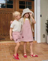 AS SS26 pinstripe denim collection patch girl clothing family matching boys baby clothes