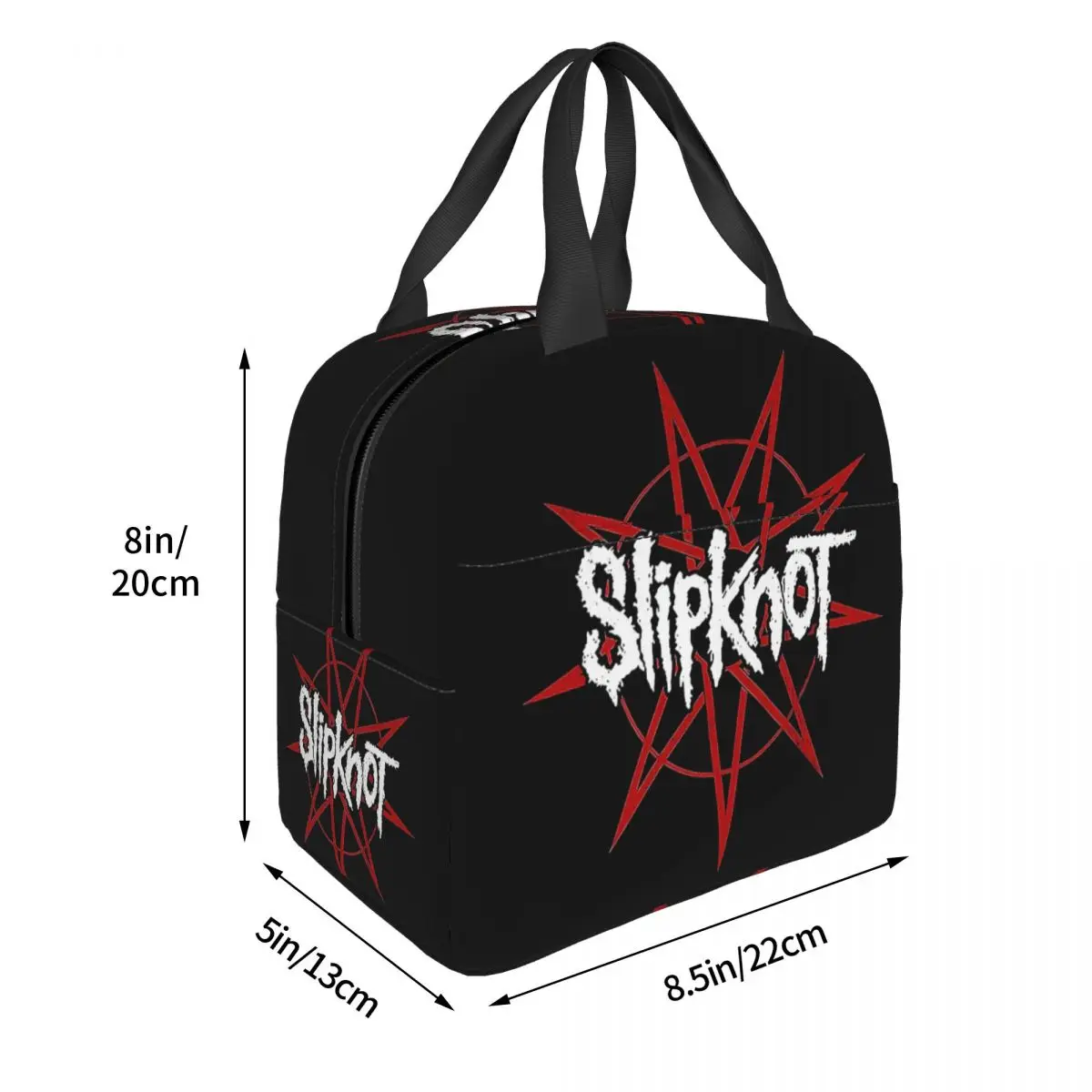 Custom Heavy Metal Rock Band Slipknots Insulated Lunch Bag for Outdoor Picnic Leakproof Cooler Thermal Lunch Box Women Kids