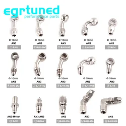 AN3 auto MotorBike Hydraulic Brake Oil Hose Banjo Fitting stainless Steel 10mm for PTFE line
