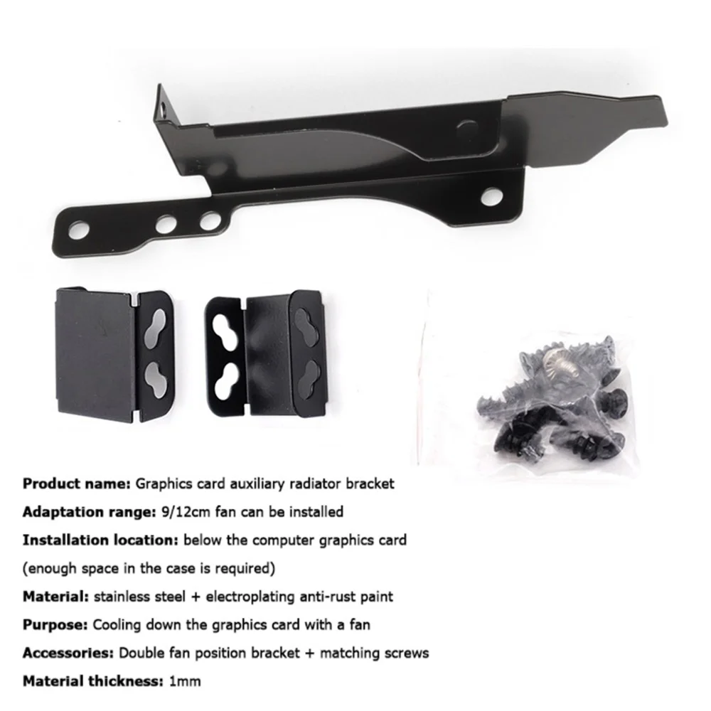 

Reliabledual Fans Mount Rack Cooling Heatsink PCI Slot Bracket Support 80MM/90MM/120MM Fan For Graphics Video Cooling Fan