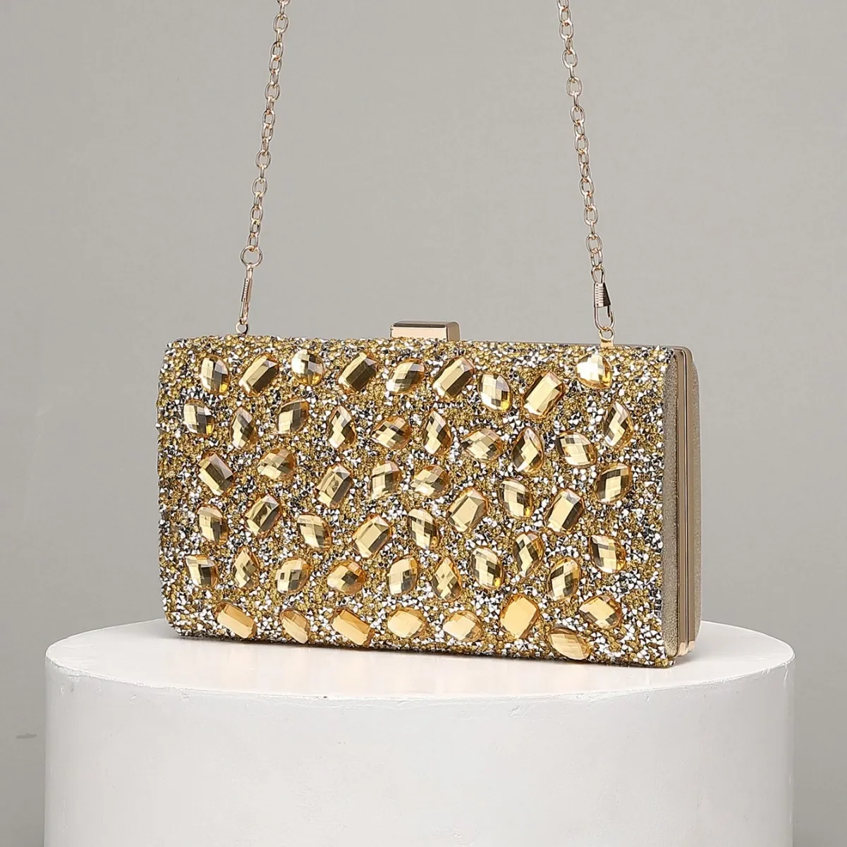 Dinner Clutch Rhinestone Premium Evening Chain Bag Box Bag