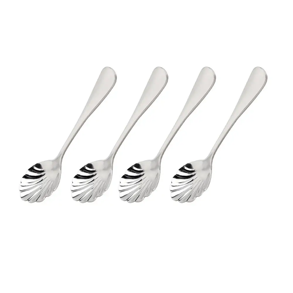 

Stainless Steel Shell Shaped Spoon Thick Handle Cute Creative Dessert Tea Coffee Ice Cream Spoon Kitchen Bar Use