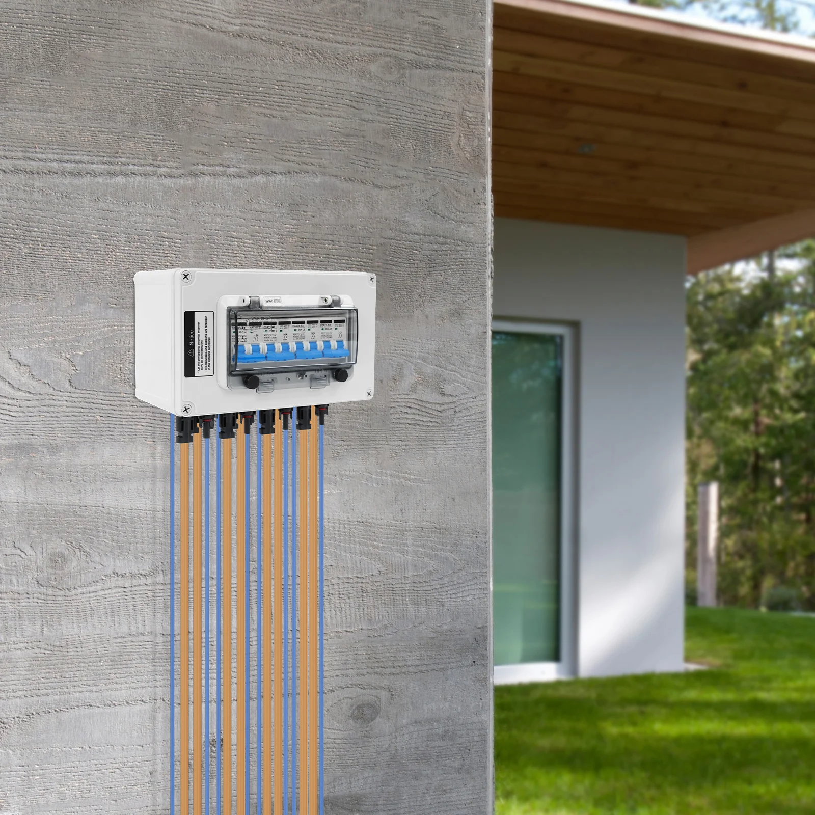 DC 12–400 V PV-Kombinator-Box, 4 Eingänge, 4 Ausgänge, 2 Eingänge, 2 Ausgänge, Solar-Leistungsschalter, IP67 wasserdicht, Flammschutz, Überspannungsschutz – Detail 2