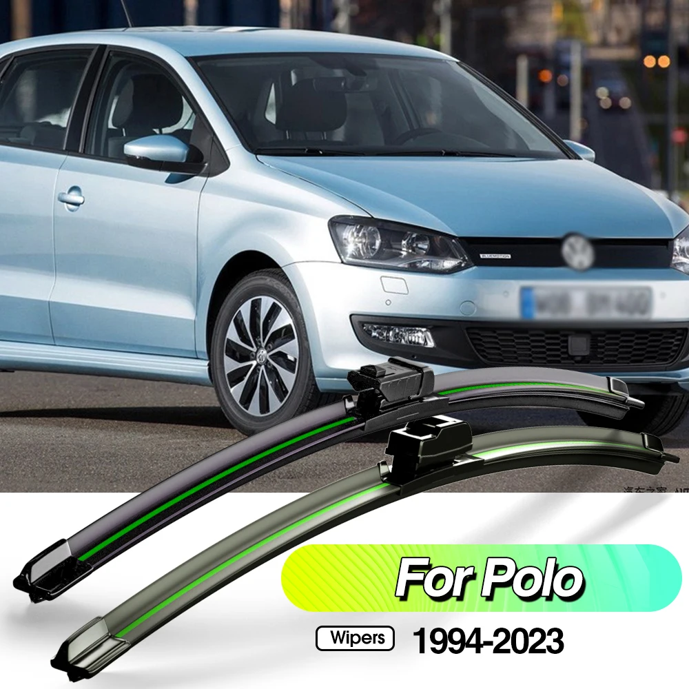 

For VW Polo 6N 9N 6R 6C AW1 BZ1 1994-2023 2pcs Front Windshield Wiper Blades Windscreen Window Accessories 2006 2010 2017 2018