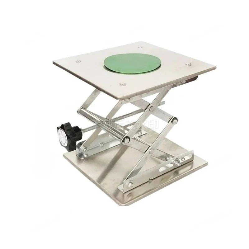 400x400mm Adjustable ScissorLiftPlatformLabJackLifting Table Router Bench Woodworking Laboratory Precision Lifting Support Stand