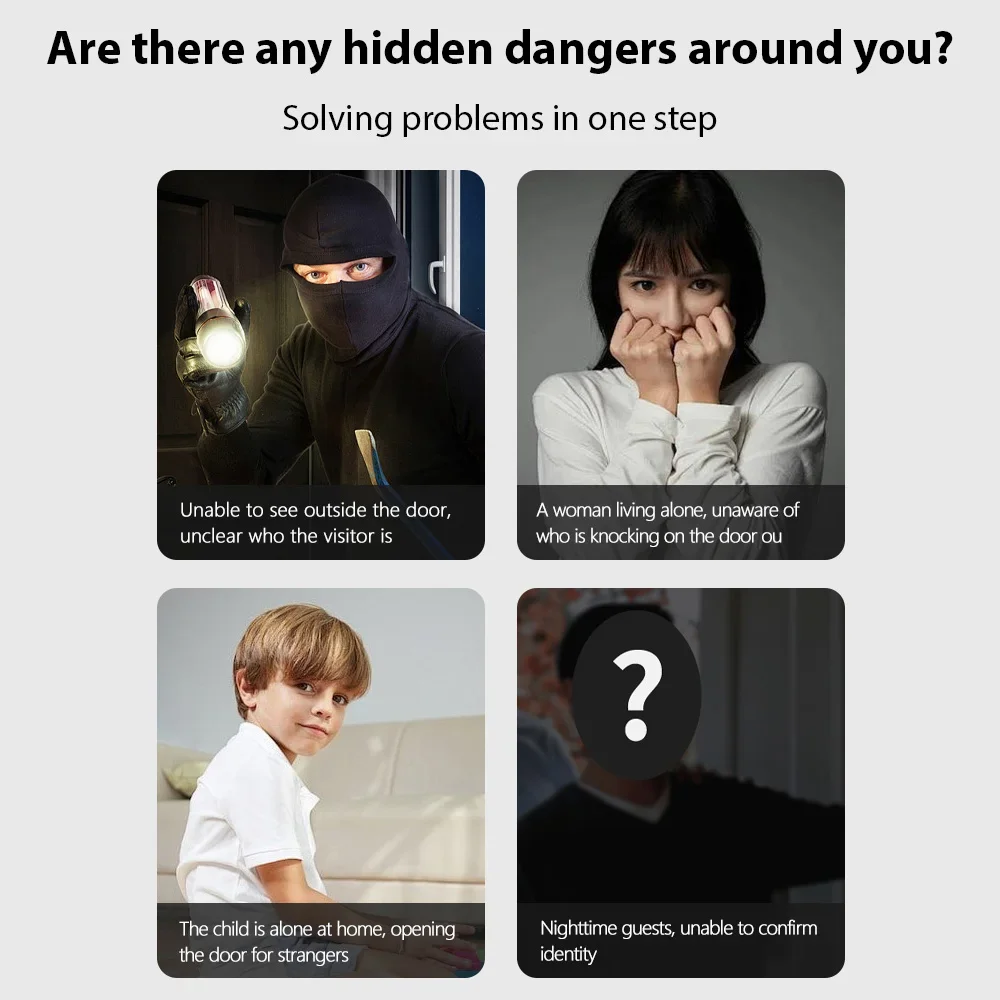 جرس باب انتركوم مرئي لاسلكي ، شاشة IPS ، مراقبة فيديو ربط BT ، اتصال داخلي ذكي في اتجاهين ،