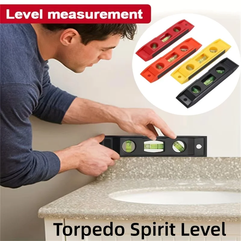 1pc Magnetic Torpedo Spirit Level Household mini Horizontal Ruler Portable Appliance Installation Leveler Repair Measuring Tools