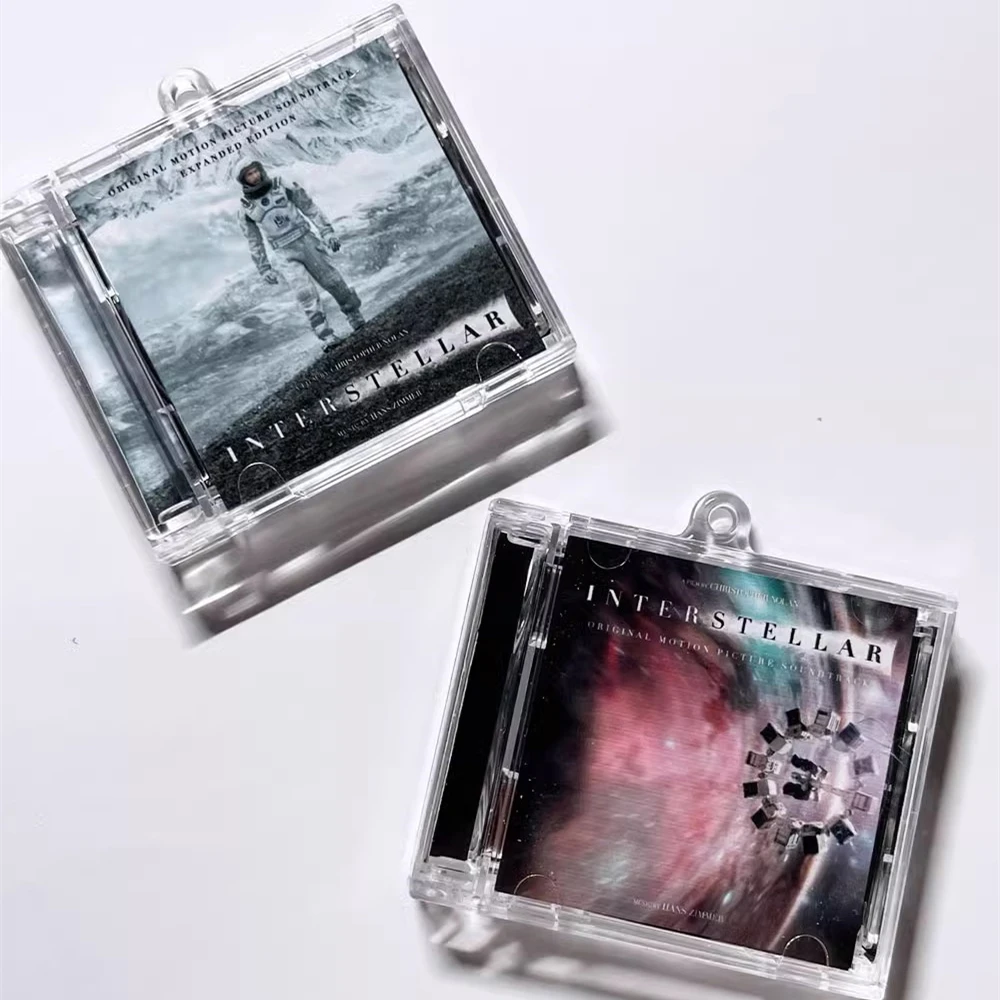 Movie Interstellar MINI Music CD NFC Keychain Play Songs Floras Letter OST Album DIY Pendant Cosplay Necklace Acrylic Key ring