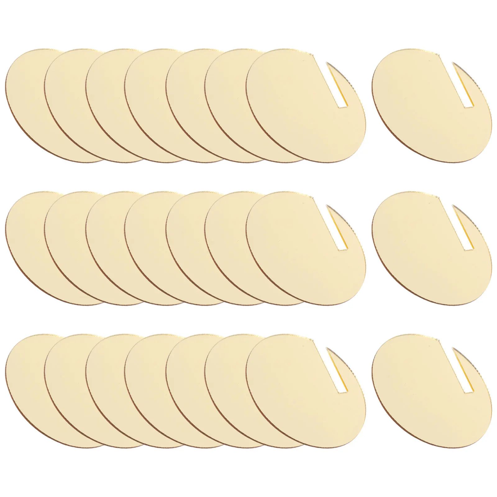 

30 Pcs Beverage Label Card Insert Party Cup Markers Identifiers for Drinks Delicate Golden Glass Replaceable