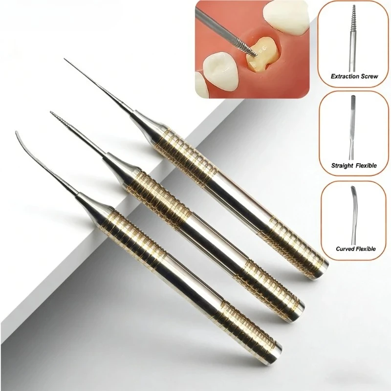 Dental Broken Root Drill Remnant Extractor Tooth Extractor Apical Root Fragments Drill Flex Periotome Extraction