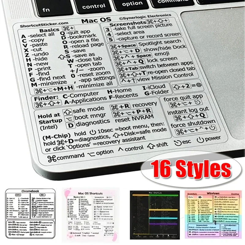 Etiqueta de tecla de atalho para sistema Mac OS, decalque para 13-16 "MacBook Pro 13, Air 13, Windows Word Excel, Novo, 2020