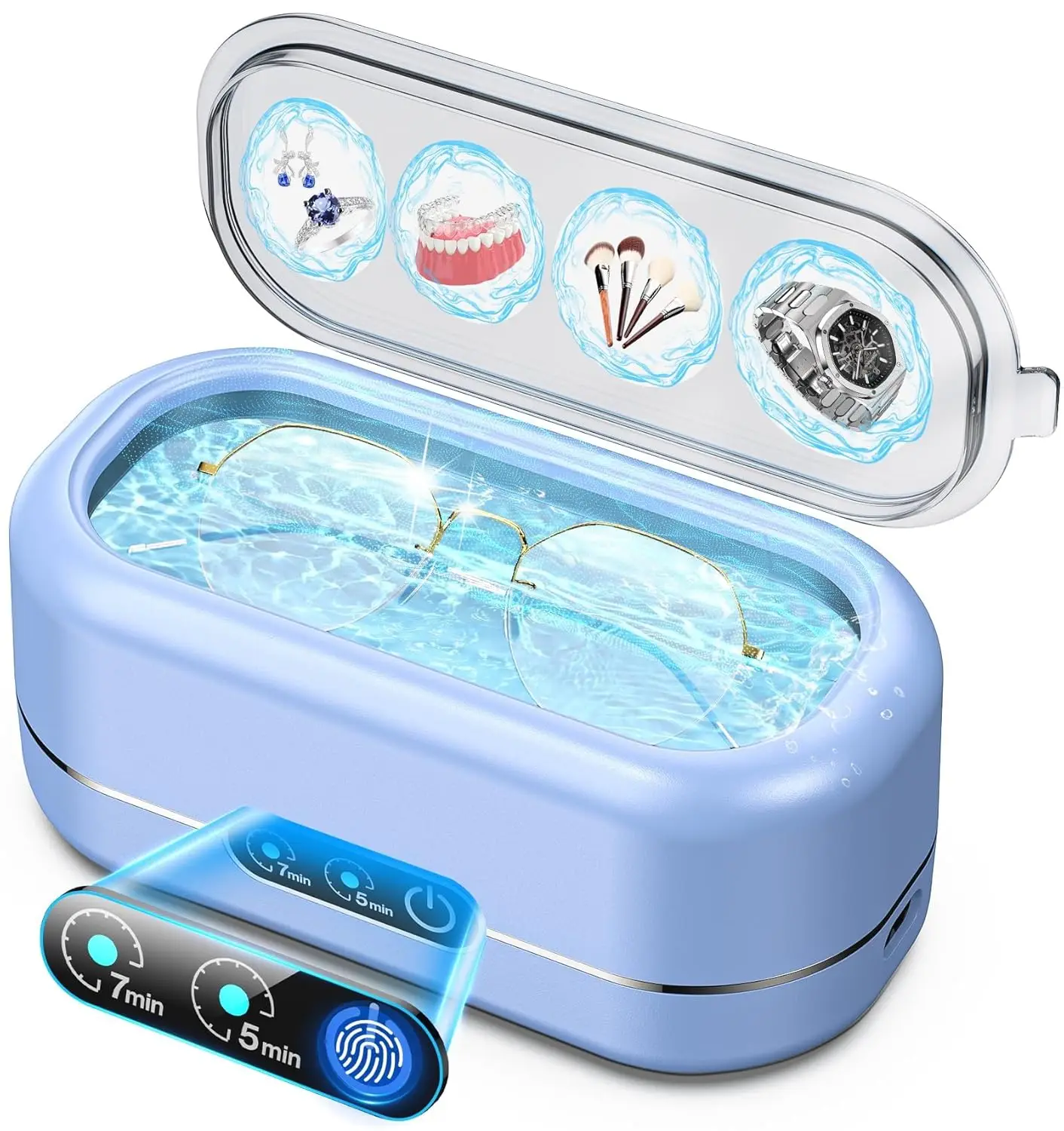 

Ultrasonic Jewelry Cleaner,50KHz Professional Ultrasonic Cleaner Machine with 304 Stainless Steel for Jewelry, Dentures