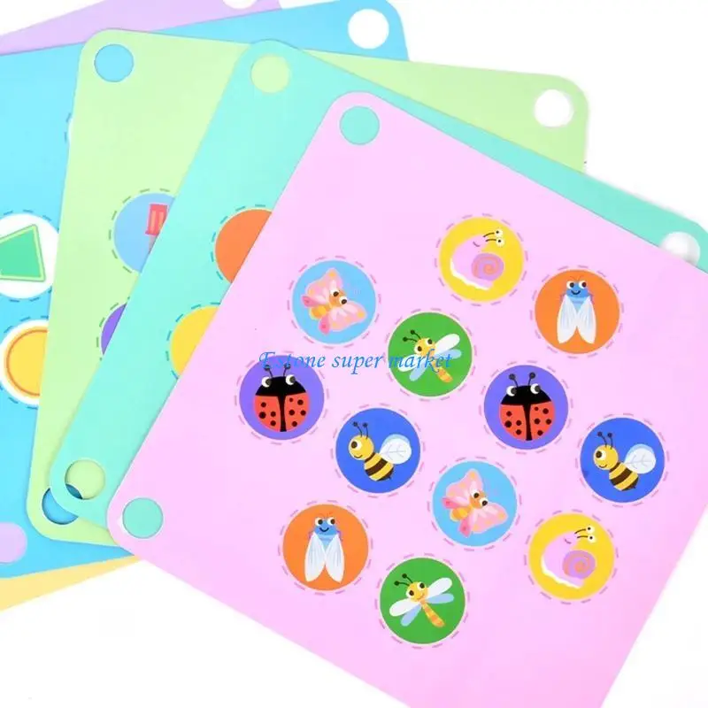 

090B Wooden Puzzle Fruit Animal Recognition Learning Toy for Children Birthday Gift