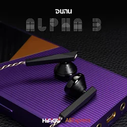 DUNU Alpha3 / Alpha 3 Flagship Flathead Earbuds 14.2mm Dynamic Driver In Ear Earphone Flat-head HiFi Music Headphone HiFiGo