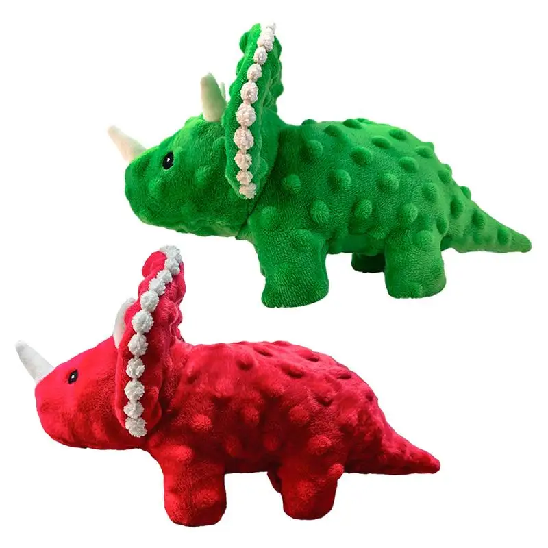 Dog Squeaky Toys Puppy Teeth Chew Toy Cute Dinosaur Plush Toy Funny Dog Accessories For Puppies Small Dogs Medium Dogs Large