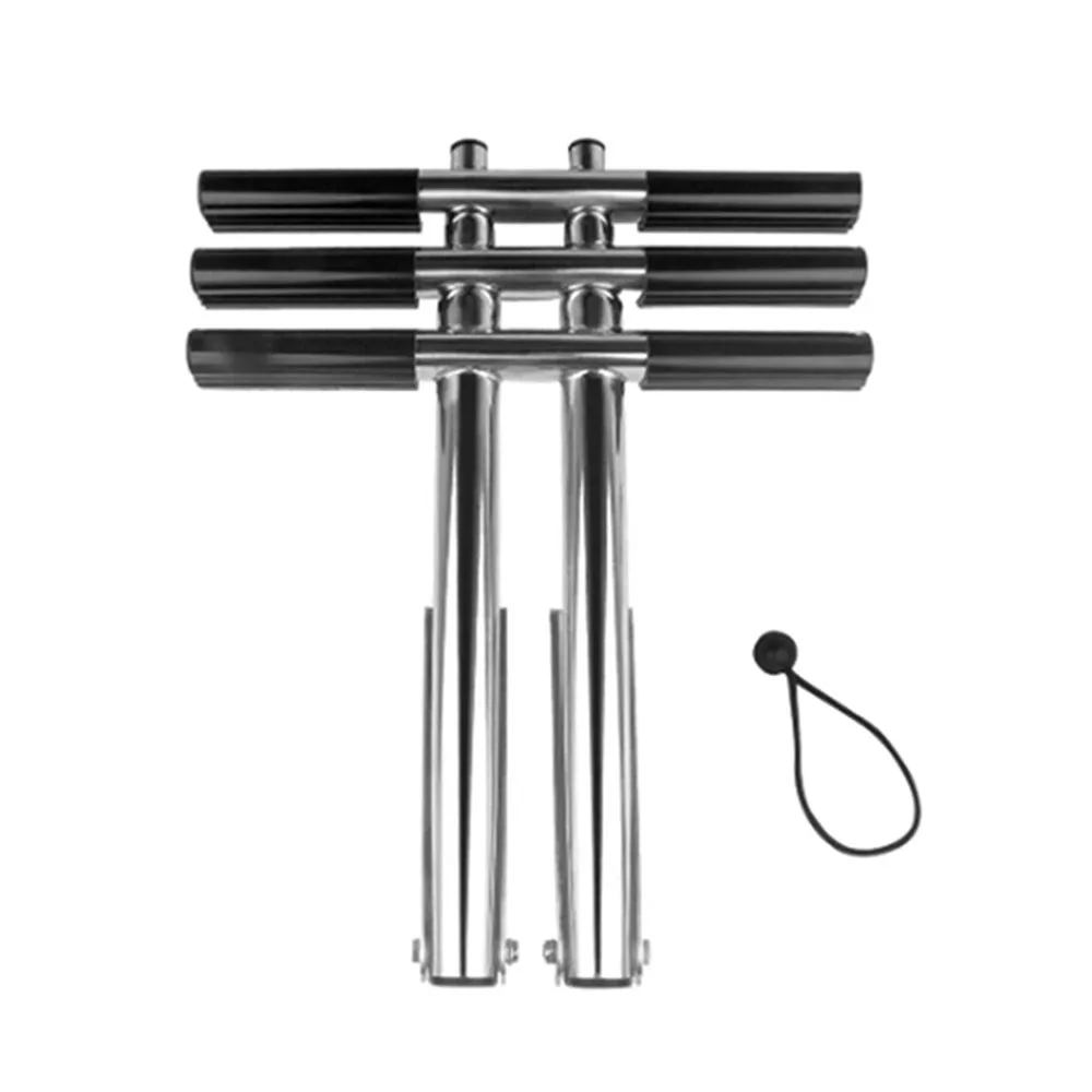 3 Steps Boat Ladder Stainless Steel Vertical Telescoping Transom Mounting Swimming Pontoon Ladder Marine Accessories