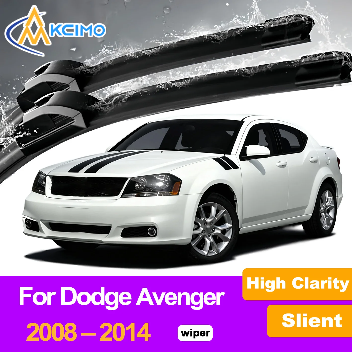 

2Pcs Front Windshield Wiper Blades For Dodge Avenger 2008–2014 Dodge GTS Windscreen Window Car Accessories