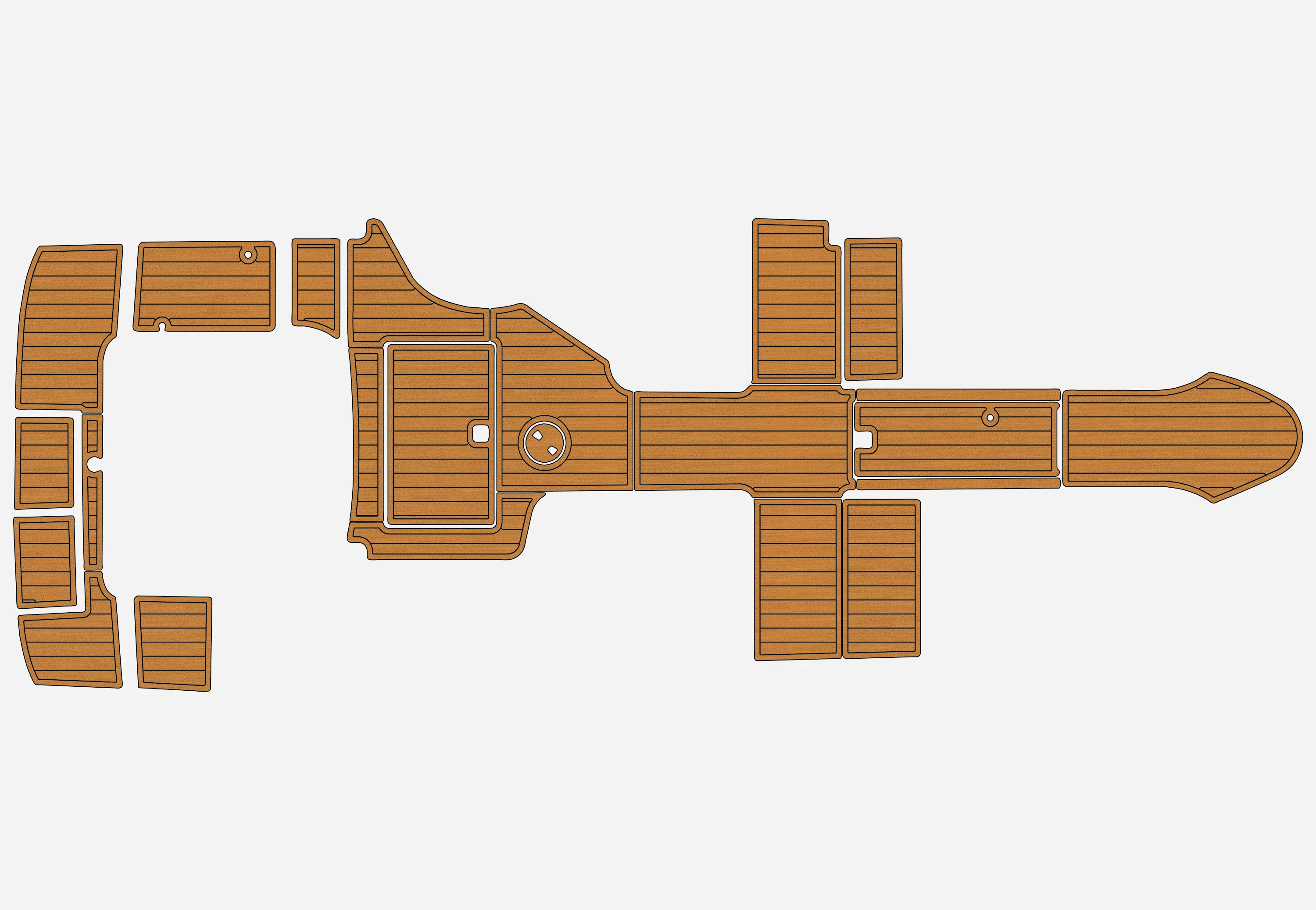 

Противоскользящее самоклеящееся покрытие из ЭВА под тик 6 мм для палубы яхты Cobalt 292 (2000-2002), прочный морской пол для кокпита