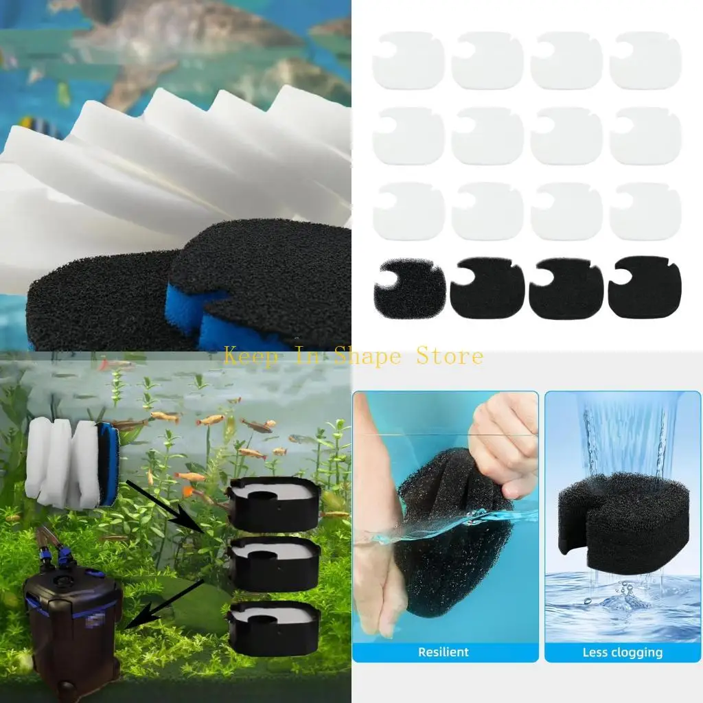 u1jc-水族館フィルターパッドフィルターインサート水族館フィルターカートリッジ-172-225-265gph-用
