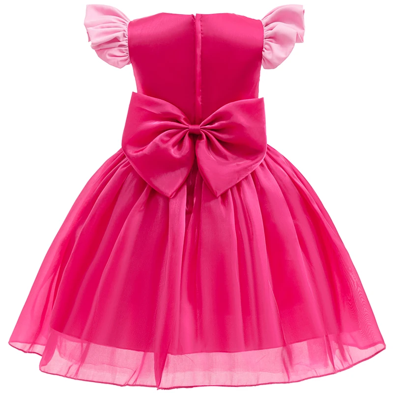 Kids Paw Dog Costume Pink Princess Dress Girls Halloween Cosplay Outfit Birthday Party Tutu Dress Fancy Carnival Costume view 3