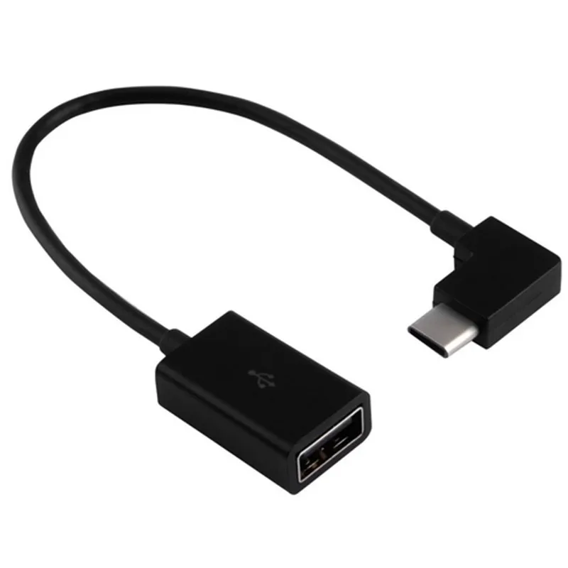 10cm 90 Grad Right angle USB 3,1 Typ-C USB-C zu USB 2,0 Weibliche OTG Kabel für handy Tablet & Laptop Schwarz Farbe