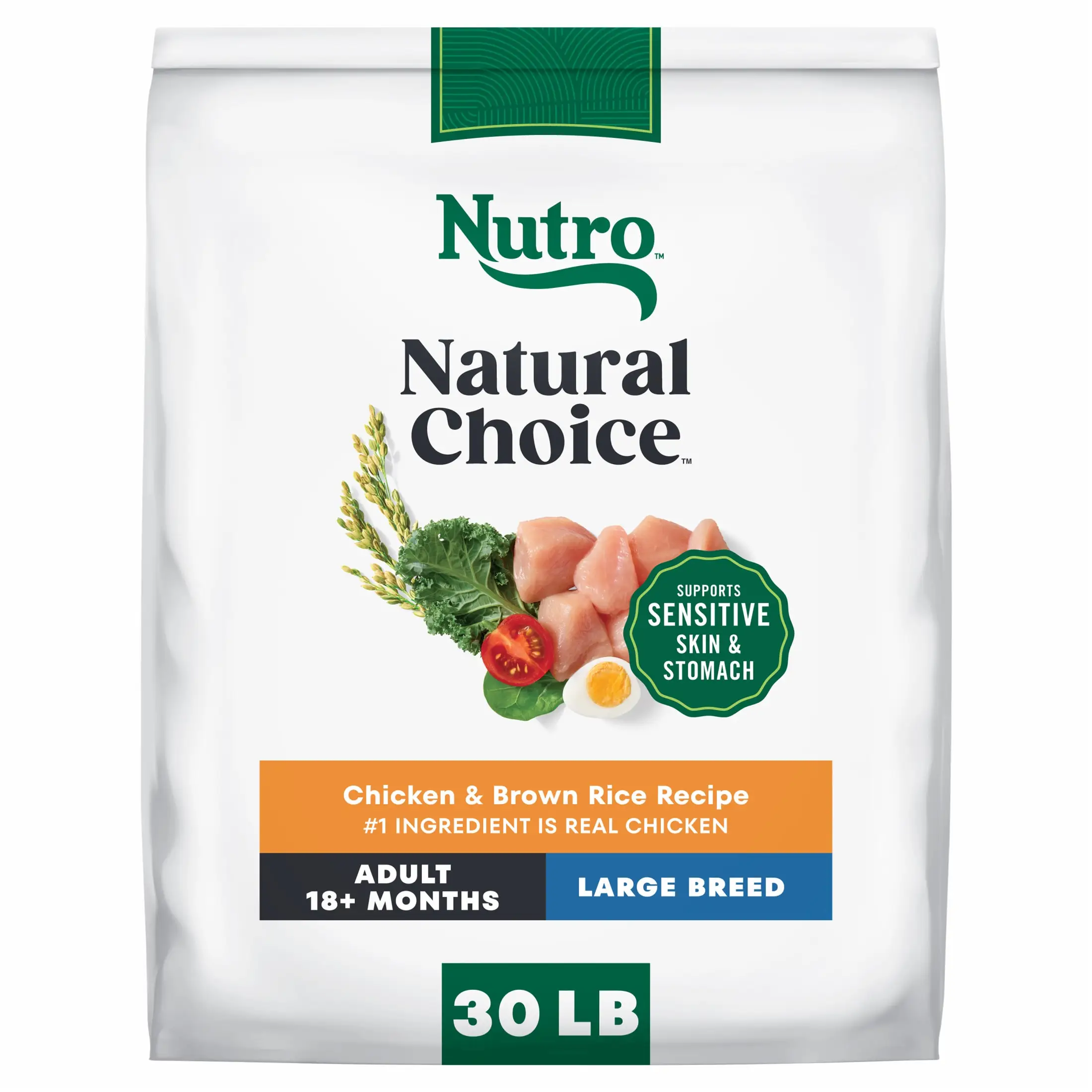Natural Choice Adult Large Breed Dry Dog Food with Chicken and Brown Rice Formula 30 Pound Bag