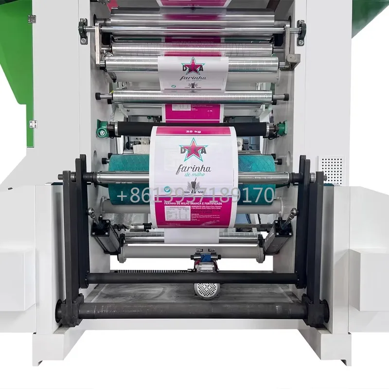 High-Quality 4-Color Satellite PP Woven Paper Bag Non-woven Fabric Flexographic Printer for Manufacturing