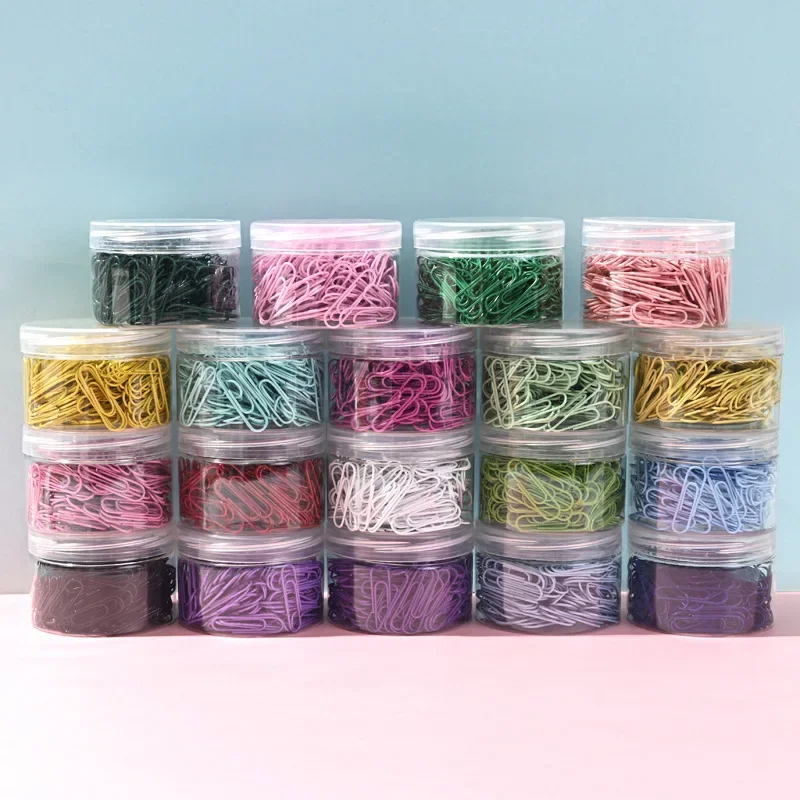 29mm Color Paper Clips 200pcs PaperClips Office Supplies Memo Clip For Students Stationery School Supplies