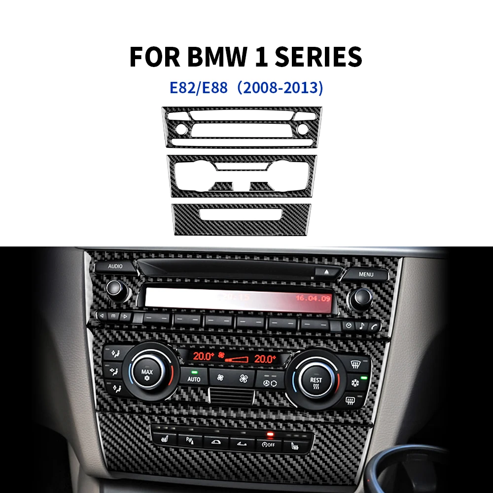 Panneau De Commande Fibre De Carbone BMW Série 1 E82 E88 (2008-2013) – Vitres Électriques & Interrupteurs – Autocollant Noir Mat Type A