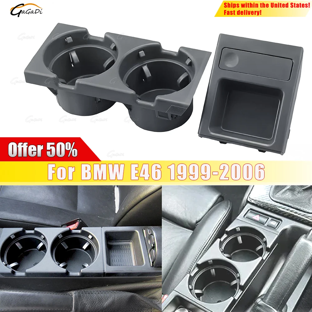 

Подходит для BMW E46 1999-2006, серый держатель для монет на центральной консоли, автомобильный ящик для хранения, держатели для напитков 51168248504
